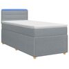 vidaXL Pat boxspring cu saltea Gri deschis 80 x 200 cm Țesătură