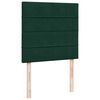 vidaXL Pat box spring cu saltea, verde &icirc;nchis, 90x200 cm, catifea