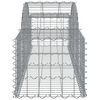 vidaXL Coș gabion arcuit, 200x50x40/60 cm, fier galvanizat