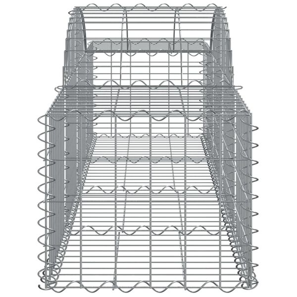 vidaXL Coș gabion arcuit, 200x50x40/60 cm, fier galvanizat