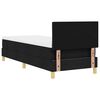 vidaXL Pat cu arcuri cu pernă cu headboard Negru 80 x 200 cm țesătură
