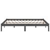 vidaXL Cadru de pat, gri, 200x200 cm, lemn masiv de pin