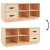 vidaXL Bancă pentru pantofi, 100x34x45 cm, lemn masiv de pin