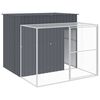 vidaXL Cușcă de c&acirc;ine cu țarc antracit 214x253x181 cm oțel galvanizat