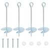 vidaXL Ancoră de Păm&acirc;nt 4 buc. &Oslash;10 x 30 cm Metal Galvanizat Argintiu