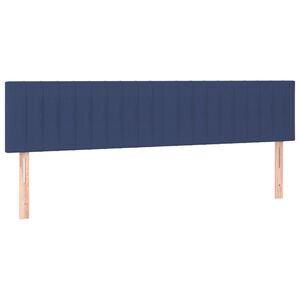 vidaXL Tăblii de pat, albastru, 180x5x78/88 cm, textil