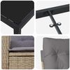 vidaXL Set de masă pentru grădină cu pernă 9 pcs Bej poliratan