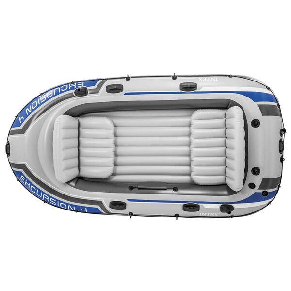 Intex Set barcă gonflabilă Excursion 4 cu motor independent și suport