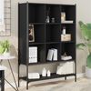 vidaXL Bibliotecă, negru, 102x30x141,5 cm, lemn prelucrat