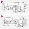 vidaXL Set de canapele de exterior 8 pcs Gri natural și deschis