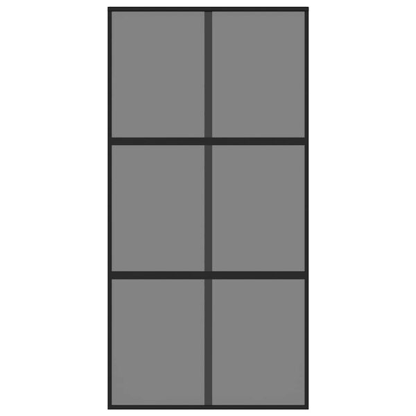 vidaXL Ușă glisantă, negru, 102,5x205 cm, sticlă securizată/aluminiu