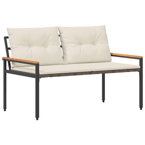vidaXL Bancă de exterior 2 -Seater 116 x 67,5 x 72 cm poliratan