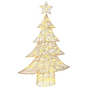 vidaXL Brad de Crăciun 120 LED-uri Alb cald 120,5 cm PET