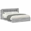 vidaXL Cadru de pat cu depozitare cu headboard Sonoma gri 180 x 200 cm