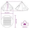 vidaXL Cort de familie Tipi Manual Albastru și Gri 560 x 560 x 300 cm