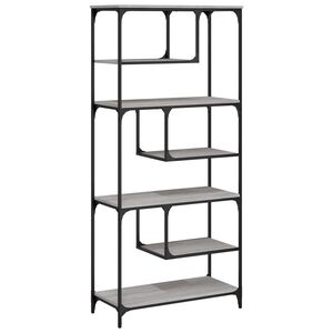 vidaXL Bibliotecă, sonoma gri, 81x36x176 cm, lemn compozit