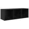 vidaXL Set comodă TV 72 x 35 x 37 cm Negru Lemn prelucrat
