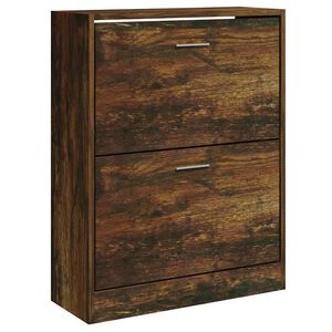 vidaXL Pantofar, stejar fumuriu, 63x24x81 cm, lemn compozit