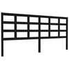 vidaXL Tăblie de pat, negru, 205,5x4x100 cm, lemn masiv de pin