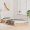 vidaXL Cadru de pat Maro 90 x 220 cm Lemn de pin masiv