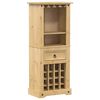 vidaXL Raft pentru vin &bdquo;Corona&rdquo; 56x35x134,5 cm, lemn masiv de pin