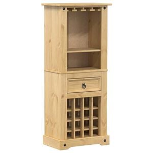 vidaXL Raft pentru vin &bdquo;Corona&rdquo; 56x35x134,5 cm, lemn masiv de pin