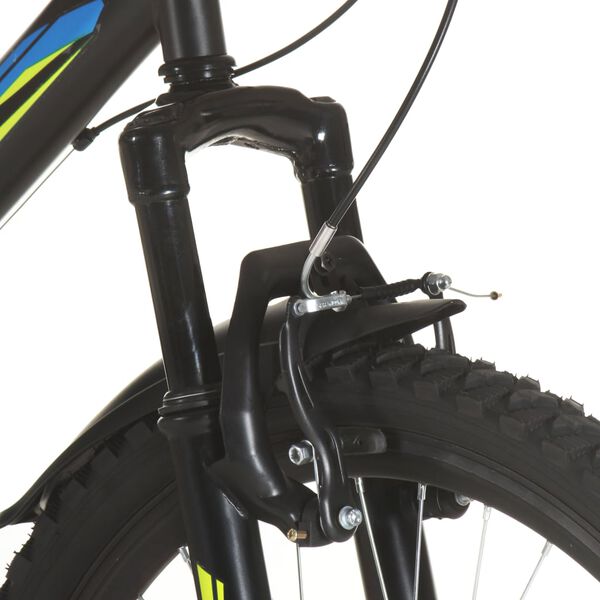 vidaXL Bicicletă montană cu 21 viteze, roată 26 inci, negru, 49 cm
