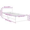 vidaXL Cadru de pat Stejar Artizanal 100 x 200 cm Lemn compozit