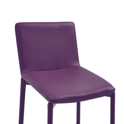 vidaXL Set mobilier de bar, 5 piese, violet, piele ecologică