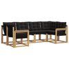 vidaXL Set de canapele de exterior 6 buc. Alb și negru