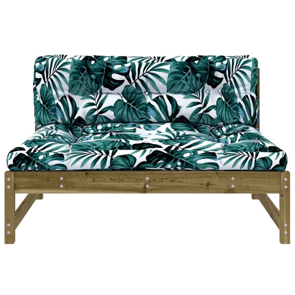 vidaXL Canapea de mijloc, 120x80 cm, lemn de pin impregnat