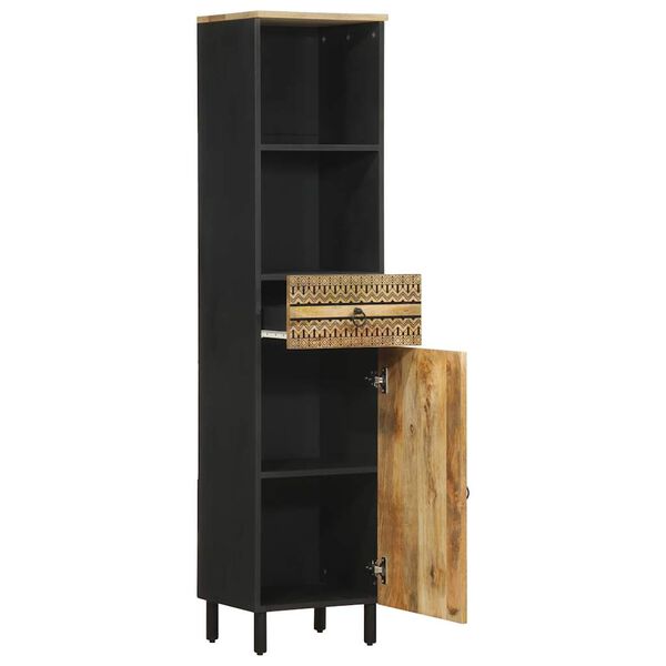 vidaXL Dulap de baie, 38x33,5x160 cm, lemn masiv de mango