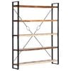 vidaXL Bibliotecă cu 5 rafturi, 140 x 30 x 180 cm, lemn masiv reciclat