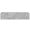 vidaXL Cadru de pat, gri beton, 100x200 cm, lemn prelucrat
