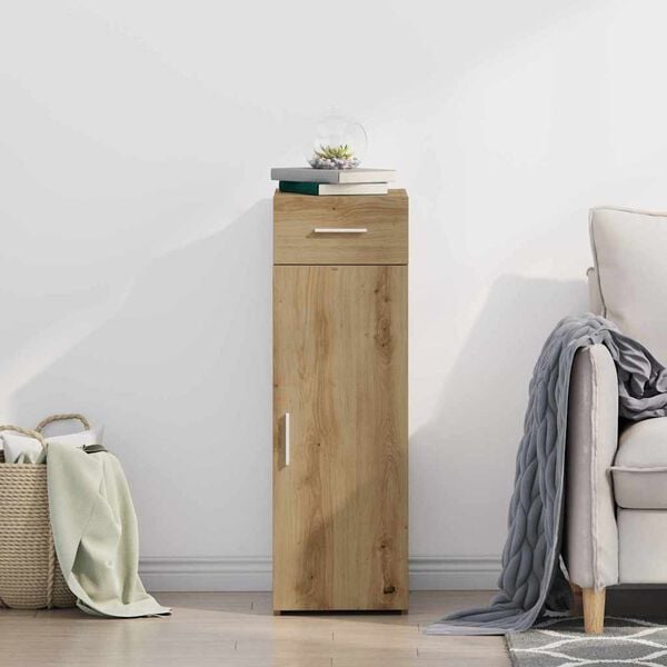 vidaXL Bufet cu sertar Stejar Artizanal 30 x 42,5 x 93 cm