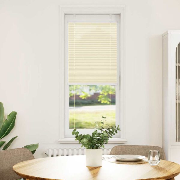 vidaXL Jaluzea plisată Crem 50x100 cm Lățime țesătură 49,4 cm
