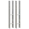 vidaXL Ancore de gard, 2 buc., argintiu, 8x6x60 cm, oțel galvanizat