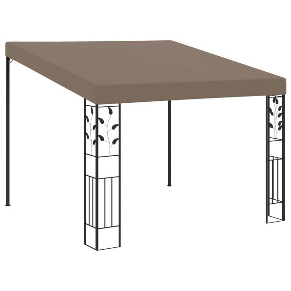 vidaXL Pavilion montat pe perete, gri taupe, 3x3x2,5 m