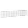 vidaXL Coș gabion cu capac, 1100x100x200 cm, fier galvanizat