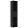 vidaXL Bibliotecă, negru, 36x30x171 cm, lemn prelucrat