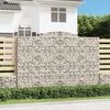vidaXL Coș gabion arcuit, 300x30x200/220 cm, fier galvanizat