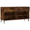vidaXL Bancă de pantofi, stejar fumuriu, 102x35x55 cm, lemn prelucrat