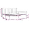 vidaXL Cadru pat cu tăblie 200x200 cm, gri, lemn masiv