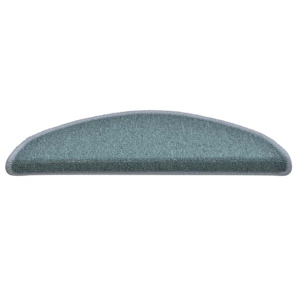 vidaXL Covorașe scări, 30 buc., 56x17x3 cm, albastru marin, semirotunde