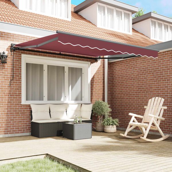 vidaXL Cortina Retractabilă Burgundy 300 x 250 cm Aluminiu și țesătură