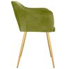 vidaXL Scaune de bucătărie, 2 buc., verde deschis, catifea