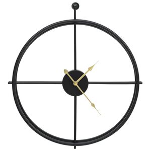 vidaXL Ceas de perete, negru, 52 cm, fier