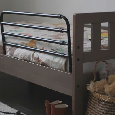 A3 Baby&Kids Grilaj pat de siguranță reglabil Trombone negru 77-125 cm