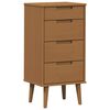 vidaXL Comodă cu sertare MOLDE Caramel 40 x 35 x 82 cm