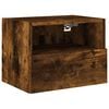vidaXL Comodă TV de perete stejar fumuriu 40x30x30 cm lemn prelucrat